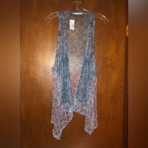 Maurices silky knit open front sleeveless cardigan size M NWT